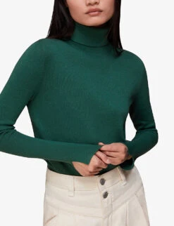 Whistles Maja Knitted Cotton Polo -Sweaty Bety Clothing Shop R04006443 GREEN ALT04