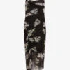 AllSaints Floral-print Strapless Stretch-woven Midi Dress -Sweaty Bety Clothing Shop R04009240 BLACK M