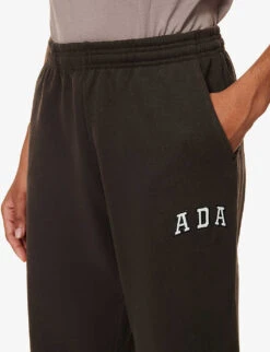 Branded Tapered High-rise Cotton-jersey Jogging Bottoms -Sweaty Bety Clothing Shop R04010188 COFFEEBEAN ALT04