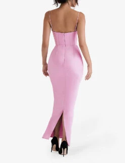 Charmaine Corset Satin Maxi Dress -Sweaty Bety Clothing Shop R04011195 PINK ALT03