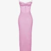 Charmaine Corset Satin Maxi Dress -Sweaty Bety Clothing Shop R04011195 PINK M