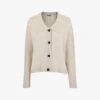 Whistles Oversized-collar Ribbed-trim Wool Cardigan -Sweaty Bety Clothing Shop R04011282 CREAM M