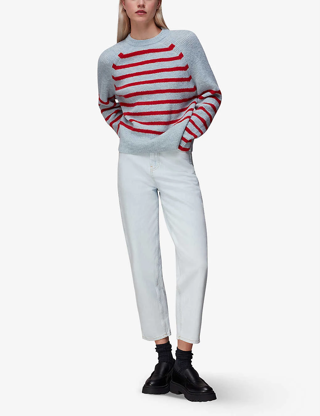 Whistles Eden Stripe-print Stretch-knit Jumper 4 Whistles Eden Stripe-print Stretch-knit Jumper - Image 2