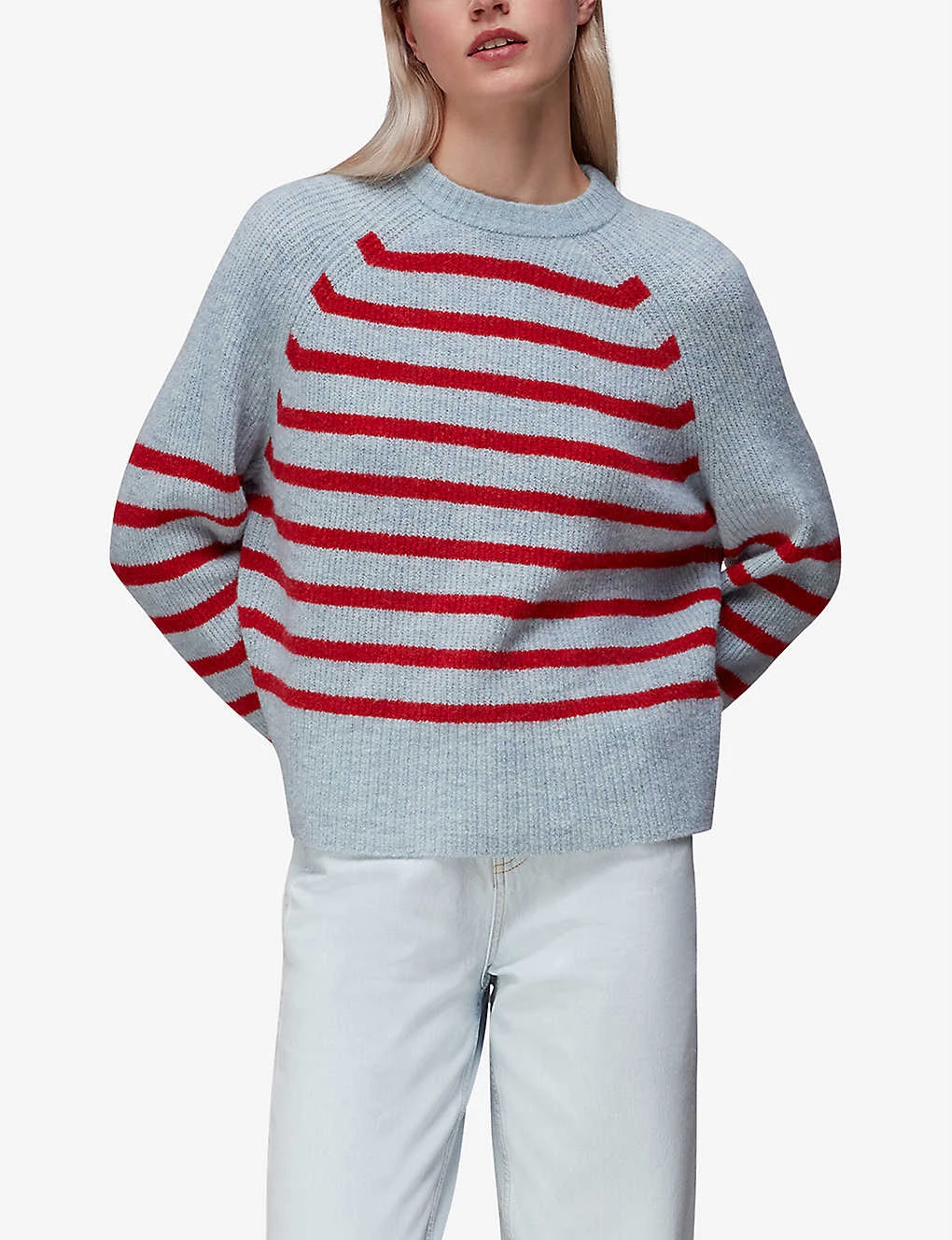 Whistles Eden Stripe-print Stretch-knit Jumper 5 Whistles Eden Stripe-print Stretch-knit Jumper - Image 3