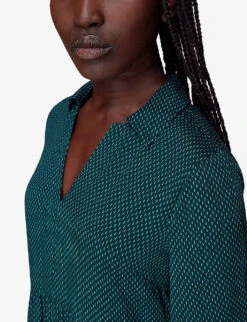 Whistles Vertical-dash Print Woven Trapeze Midi Dress -Sweaty Bety Clothing Shop R04055746 MULTICOLOURED ALT04