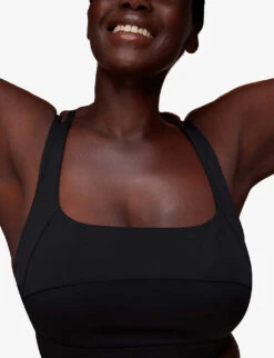 Whistles Square Neck Stretch-woven Sports Bra 9 Whistles Square Neck Stretch-woven Sports Bra -Sweaty Bety Clothing Shop R04056786 BLACK ALT04