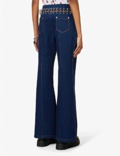 Otto Carabiner Wide-leg High-rise Organic-denim Jeans -Sweaty Bety Clothing Shop R04058967 BLUE ALT03