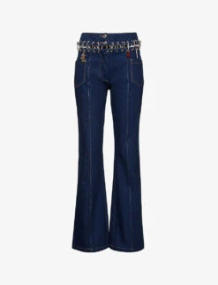 Otto Carabiner Wide-leg High-rise Organic-denim Jeans