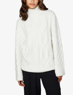 Geon Oversized Recycled Polyester-blend Knitted Jumper -Sweaty Bety Clothing Shop R04061050 IVORY ALT02