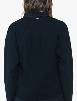 Ikks Long Sleeve Denim Cardigan -Sweaty Bety Clothing Shop R04063177 BLACK ALT03