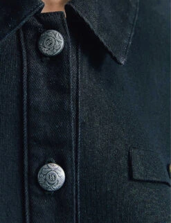 Ikks Long Sleeve Denim Cardigan -Sweaty Bety Clothing Shop R04063177 BLACK ALT04