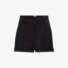 Ikks Belted High-waisted Stretch-woven Shorts -Sweaty Bety Clothing Shop R04063189 BLACK M