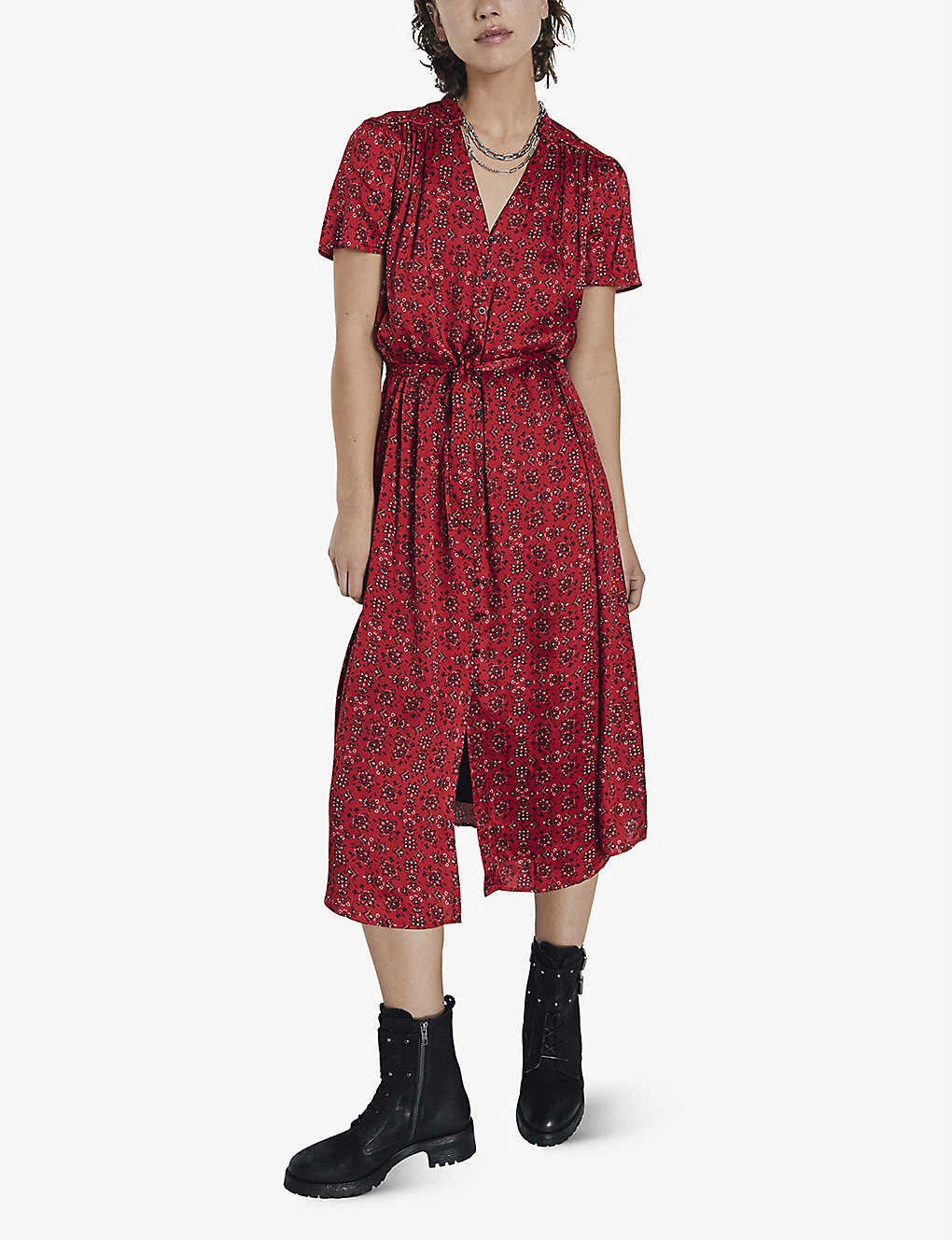 Ikks Bandana-print Woven Midi Dress 4 Ikks Bandana-print Woven Midi Dress - Image 2
