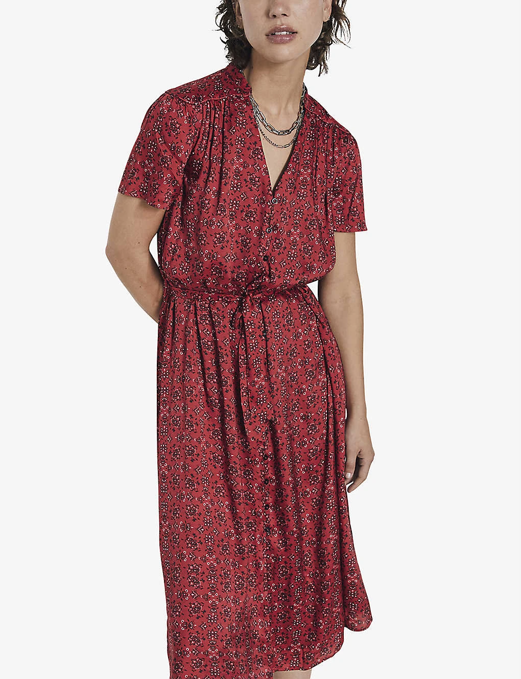 Ikks Bandana-print Woven Midi Dress 5 Ikks Bandana-print Woven Midi Dress - Image 3