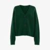 Whistles Skye Ribbed-detail Wool-blend Cardigan -Sweaty Bety Clothing Shop R04067957 GREEN M