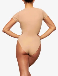 Fits Everybody High-neck Stretch-woven Body -Sweaty Bety Clothing Shop R04069068 CLAY ALT03