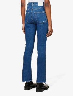 Paige Cindy Straight-leg High-rise Stretch-cotton Blend Denim Jeans -Sweaty Bety Clothing Shop R04069700 MARIBELLEDESTROYEDHEM ALT03