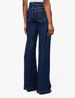Paige Sonja High-rise Wide-leg Cotton-blend Jeans -Sweaty Bety Clothing Shop R04069701 MICHIRU ALT03