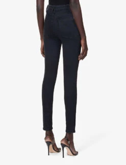 GOOD AMERICAN Pull On Skinny Slim-fit Mid-rise Stretch-denim Jeans -Sweaty Bety Clothing Shop R04070212 BLACK001 ALT03