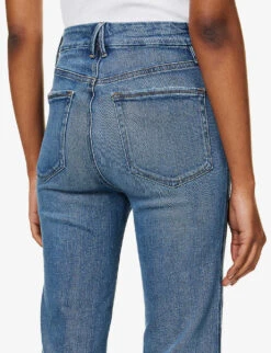 GOOD AMERICAN Good Curve Straight-leg High-rise Stretch-denim Jeans -Sweaty Bety Clothing Shop R04070239 INDIGO338 ALT05