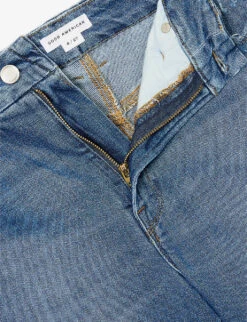 GOOD AMERICAN Good Curve Straight-leg High-rise Stretch-denim Jeans -Sweaty Bety Clothing Shop R04070239 INDIGO338 ALT06