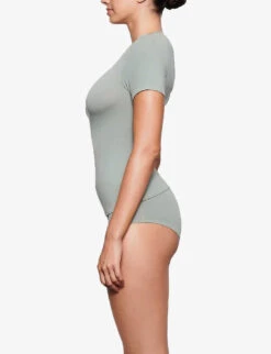 Round-neck Stretch Cotton-jersey T-shirt -Sweaty Bety Clothing Shop R04071879 MINERAL ALT02