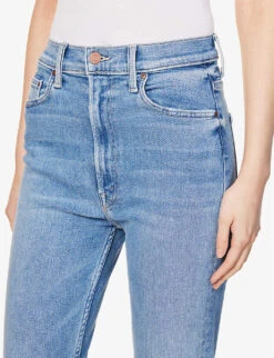 MOTHER Rider Ankle-fray Straight-leg High-rise Stretch-denim Jeans -Sweaty Bety Clothing Shop R04074460 PARTYLIKEAPIRATE ALT04