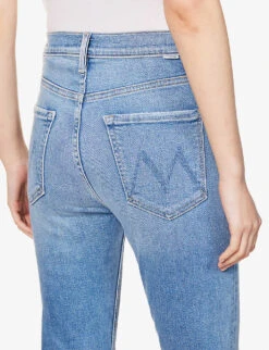 MOTHER Rider Ankle-fray Straight-leg High-rise Stretch-denim Jeans -Sweaty Bety Clothing Shop R04074460 PARTYLIKEAPIRATE ALT05