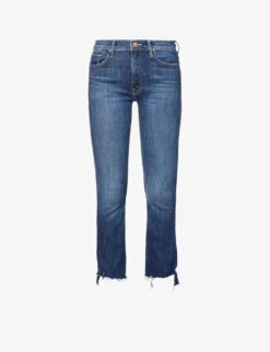 MOTHER The Insider Crop-leg Mid-rise Straight Jeans