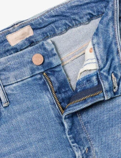 MOTHER The Roller Flared-leg Frayed-hem Organic-cotton Jeans -Sweaty Bety Clothing Shop R04074466 RIDINGTHECLIFFSIDE ALT06