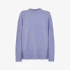 Whistles Ribbed-panel Relaxed-fit Wool Jumper -Sweaty Bety Clothing Shop R04074620 LILAC M