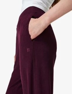 Sweaty Betty Repose Luxe 27 Stretch-fleece Jogging Bottoms 11 Sweaty Betty Repose Luxe 27 Stretch-fleece Jogging Bottoms -Sweaty Bety Clothing Shop R04074876 PLUMRED ALT04