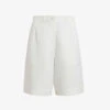 AllSaints Petra Tailored Front-pleat Linen-blend Shorts -Sweaty Bety Clothing Shop R04074913 OFFWHITE M