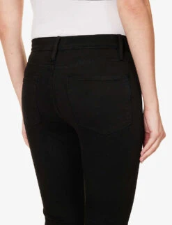 FRAME Le Pixie High Flare High-rise Stretch-denim Jeans -Sweaty Bety Clothing Shop R04076731 FILMNOIR ALT05