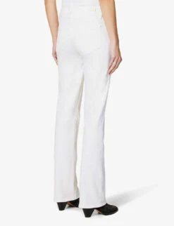 Paige Manhattan Boot Slim-fit High-rise Stretch-denim Jeans -Sweaty Bety Clothing Shop R04078747 CRISPWHITE ALT03