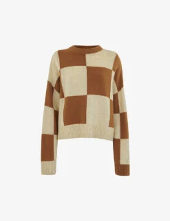 Whistles Check-pattern Wool-blend Jumper