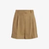 AllSaints Deri Lyn Wide-leg Mid-rise Woven Shorts -Sweaty Bety Clothing Shop R04080479 LIGHTKHAKIBR M