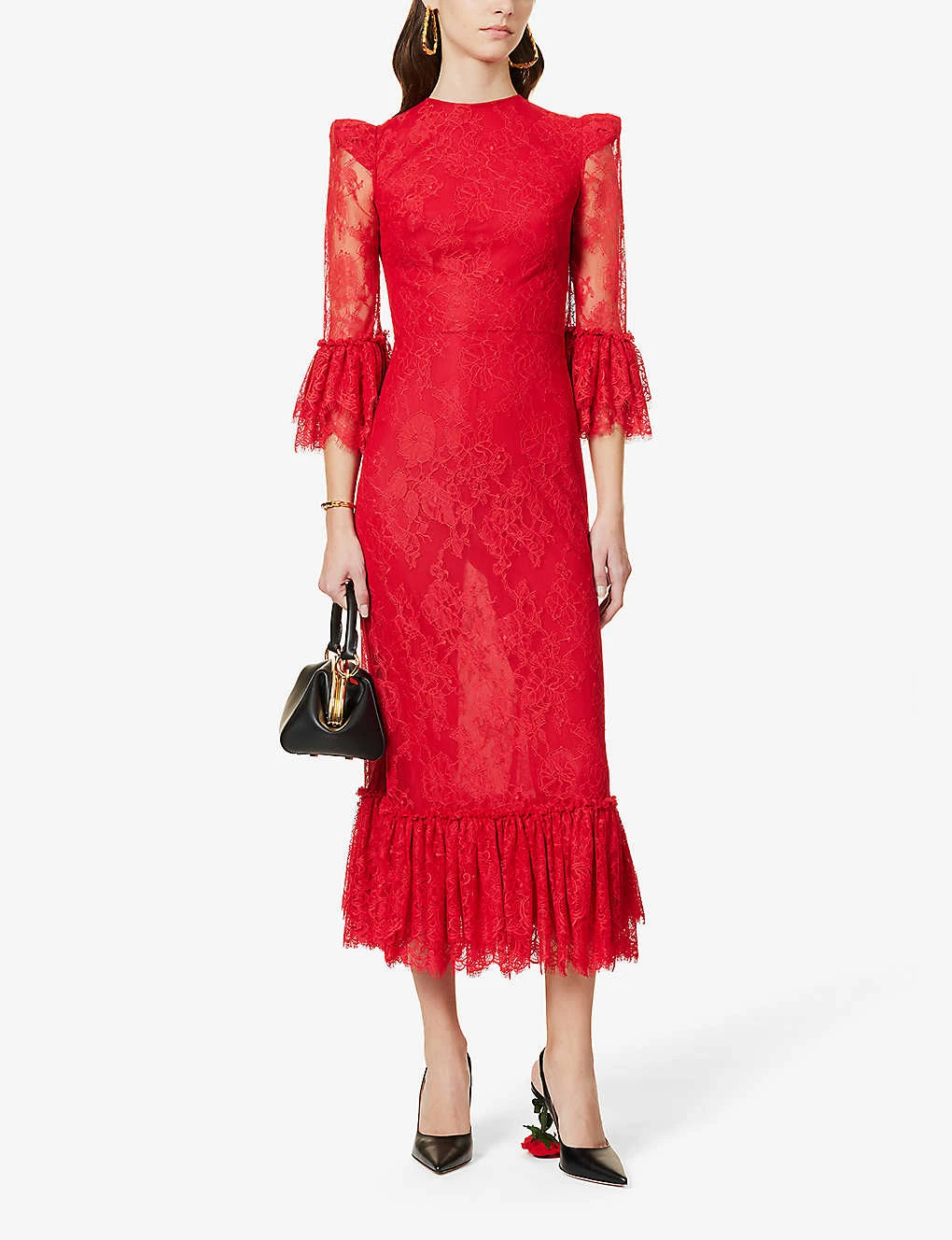 The Strawberry Moon Floral-embroidered Lace Maxi Dress 4 The Strawberry Moon Floral-embroidered Lace Maxi Dress - Image 2