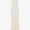 Reiss Louisa Metallic-pattern Woven Maxi Dress