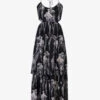 AllSaints Tatum Mia Floral-print Cut-out Crepe Midi Dress