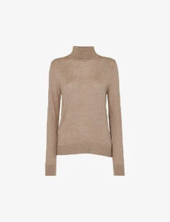 Whistles Sparkle Roll-neck Wool-blend Jumper