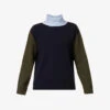ME AND EM Colourblock Turtleneck Wool And Cashmere-blend Jumper