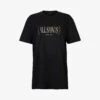AllSaints Rila Boyfriend Logo-print Organic-cotton T-shirt -Sweaty Bety Clothing Shop R04085125 BLACK M