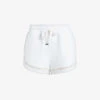 AllSaints Lila Crochet-trim Organic-cotton Shorts -Sweaty Bety Clothing Shop R04085137 CHALKWHITE M