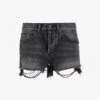 AllSaints Heidi High-rise Distressed-hem Denim Shorts