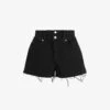 AllSaints Hailey High-rise Raw-hem Denim Shorts