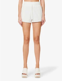 Melissa Odabash Harley Mid-rise Cotton-blend Shorts 9 Melissa Odabash Harley Mid-rise Cotton-blend Shorts -Sweaty Bety Clothing Shop R04090070 WHITE ALT02