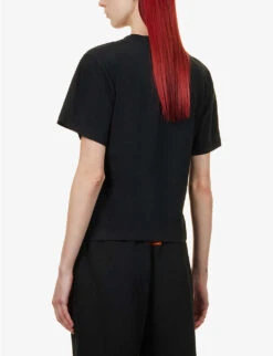 Censored Graphic-print Cotton T-shirt -Sweaty Bety Clothing Shop R04093527 BLACKWHITE ALT03