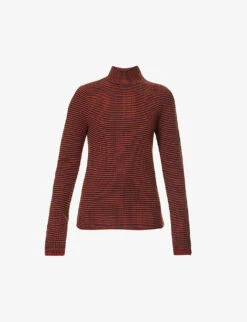 ME AND EM Turtleneck Jacquard-pattern Knitted Jumper