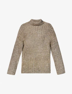 Joseph Metallic Relaxed-fit Knitted Jumper
